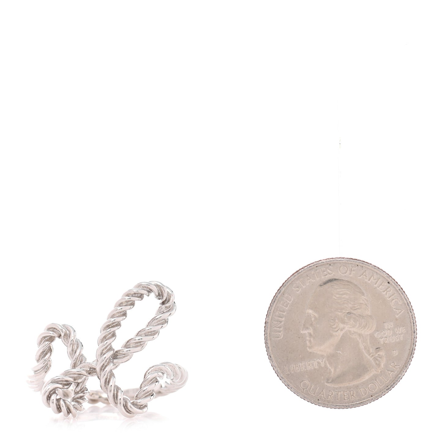 Brass Cord'H Scarf Ring Silver