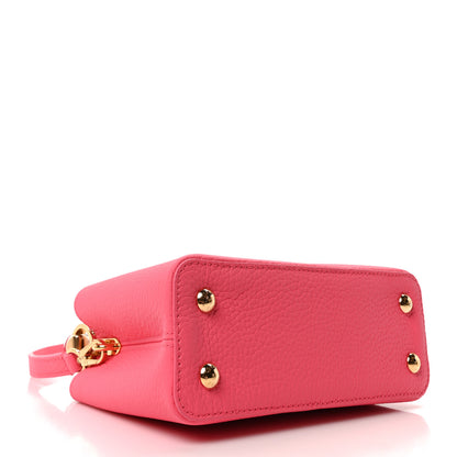 Louis Vuitton Taurillon Monogram Tile Capucines Mini  Dragonfruit Ballet Pink 4 of 9