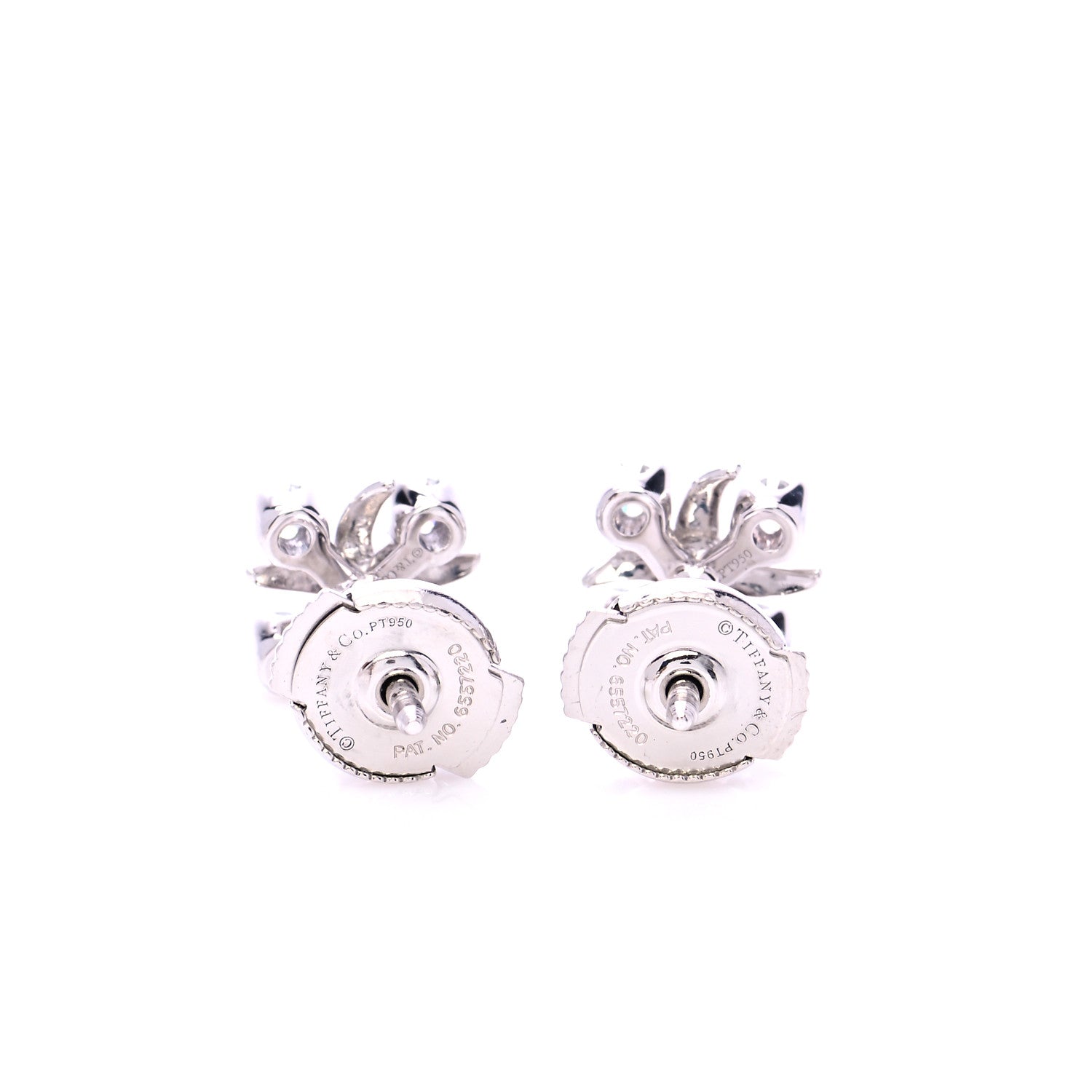 Tiffany Platinum Diamond Schlumberger Lynn Earrings 3 of 6