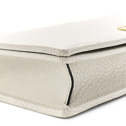 Gucci Dollar Calfskin Mini GG Marmont Chain Wallet Mystic White 10 of 12