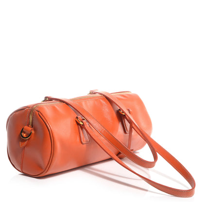 Prada Saffiano Lux Barrel Bag Papaya 3 of 9