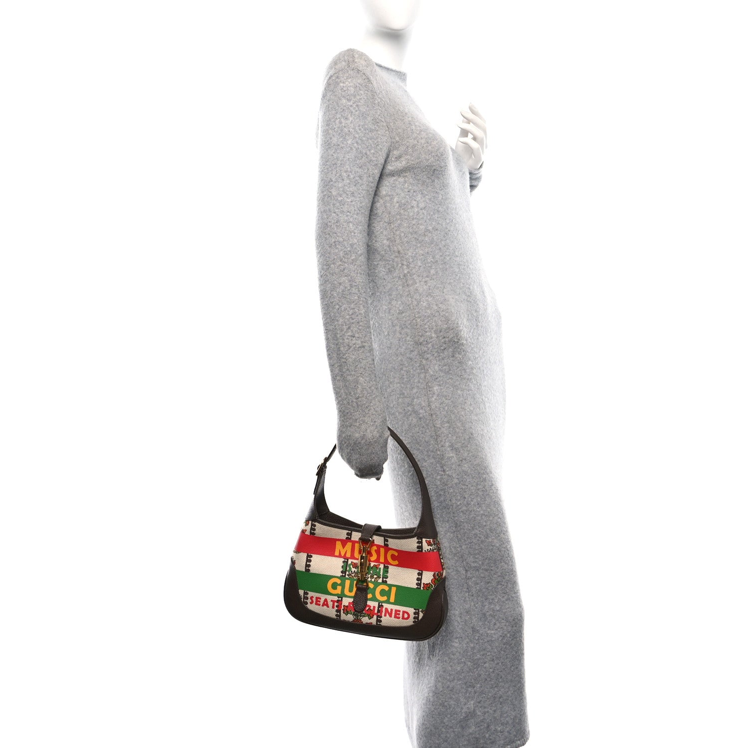 Gucci Canvas Calfskin 100 Centennial Music Small Jackie 1961 Hobo Multicolor 2 of 10