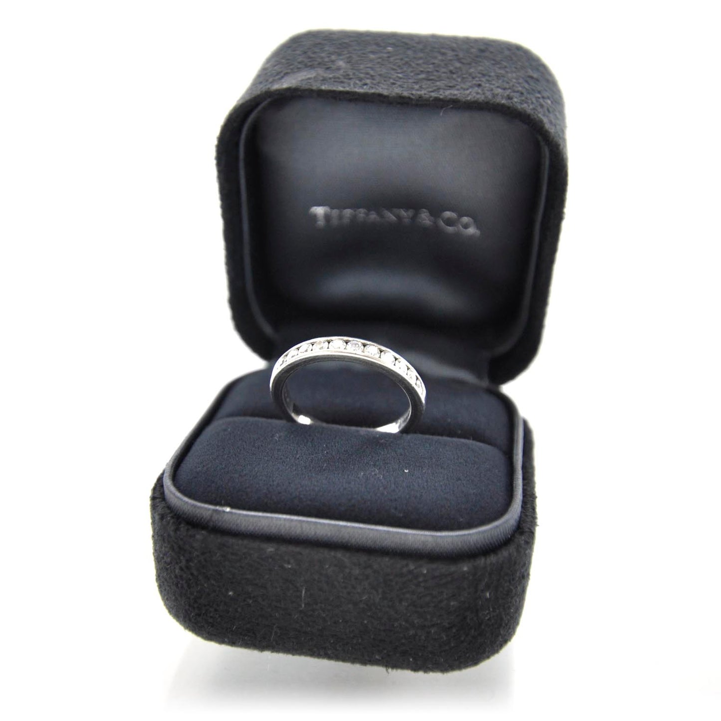 Platinum Half Circle 3mm Diamond Celebration Ring 6.5