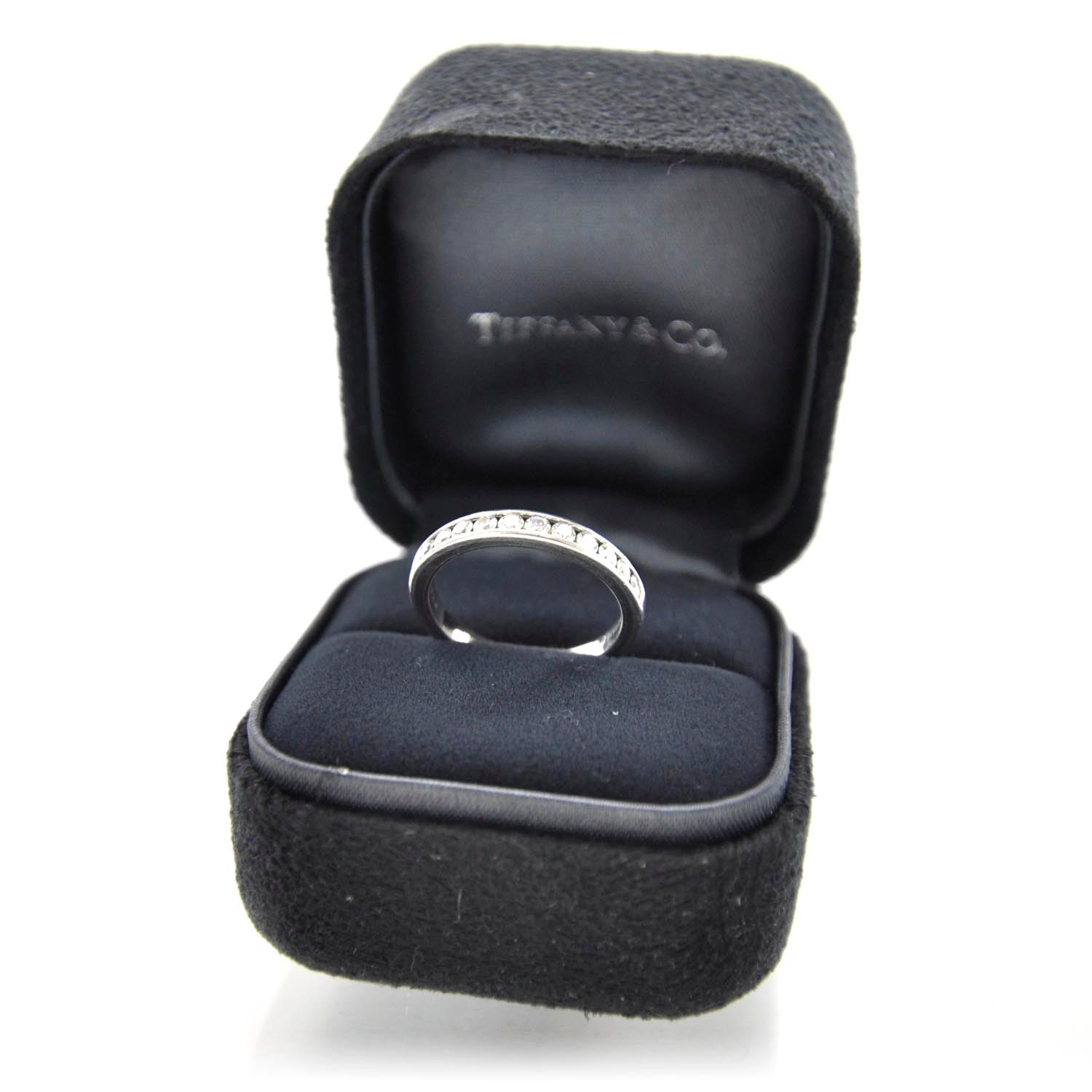 Tiffany Platinum Half Circle 3mm Diamond Celebration Ring 6.5 1 of 5
