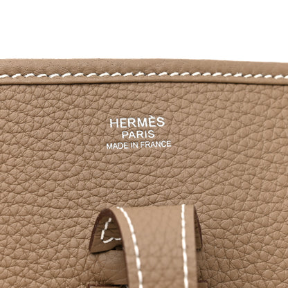 Hermes Taurillon Clemence Evelyne III PM Etoupe 6 of 11
