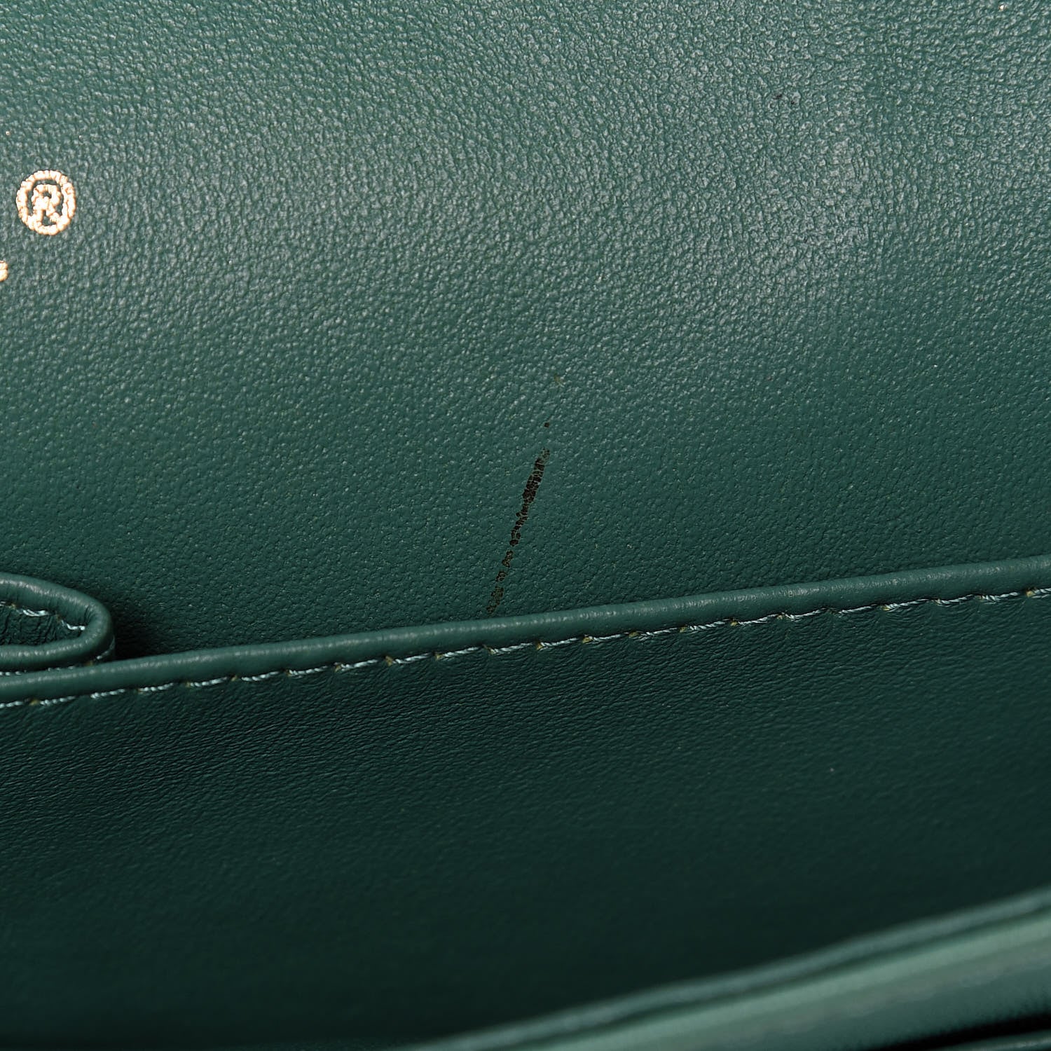 Chanel Lambskin Quilted Medium Double Flap Green 8 of 14