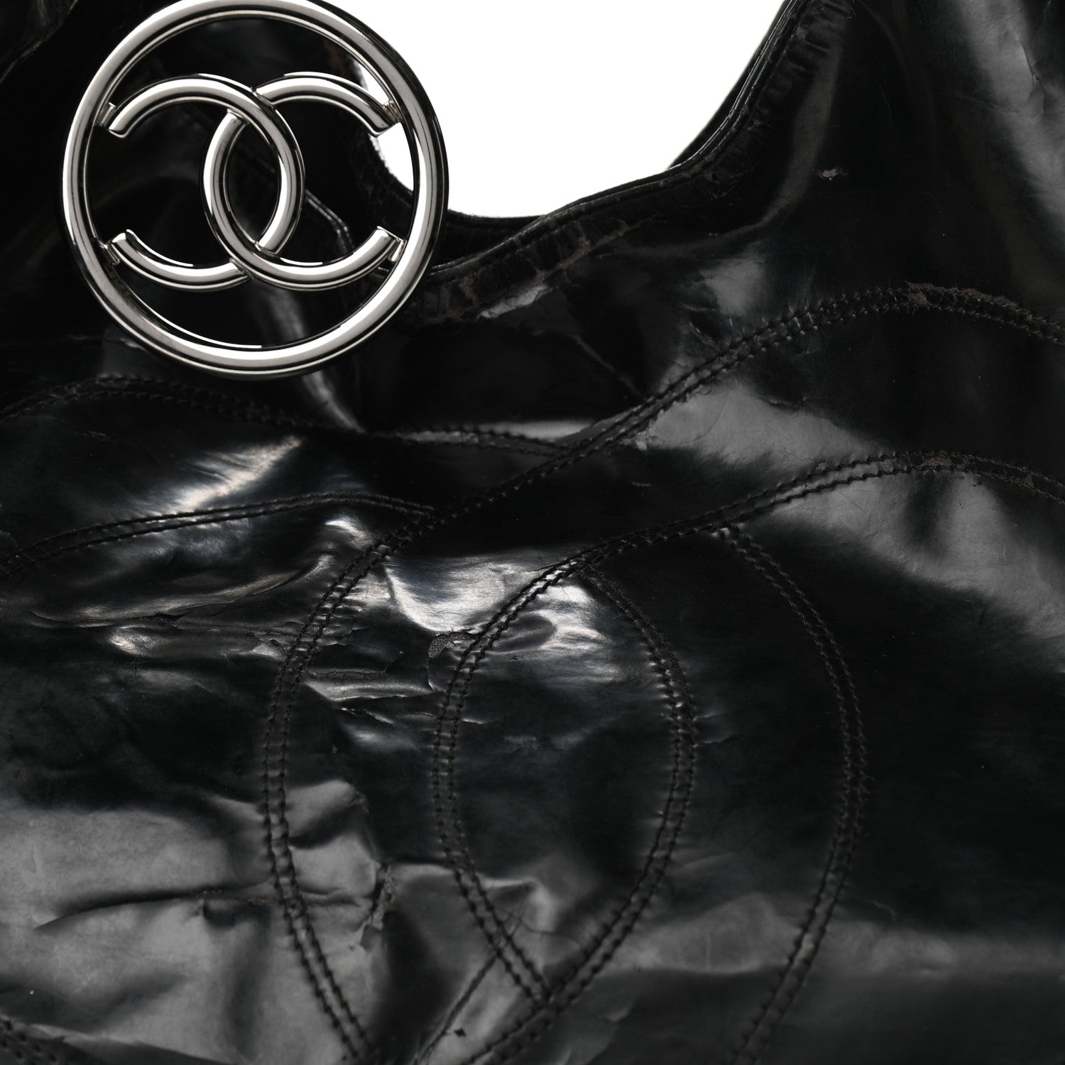 Chanel Vinyl XL Coco Cabas Black 7 of 15