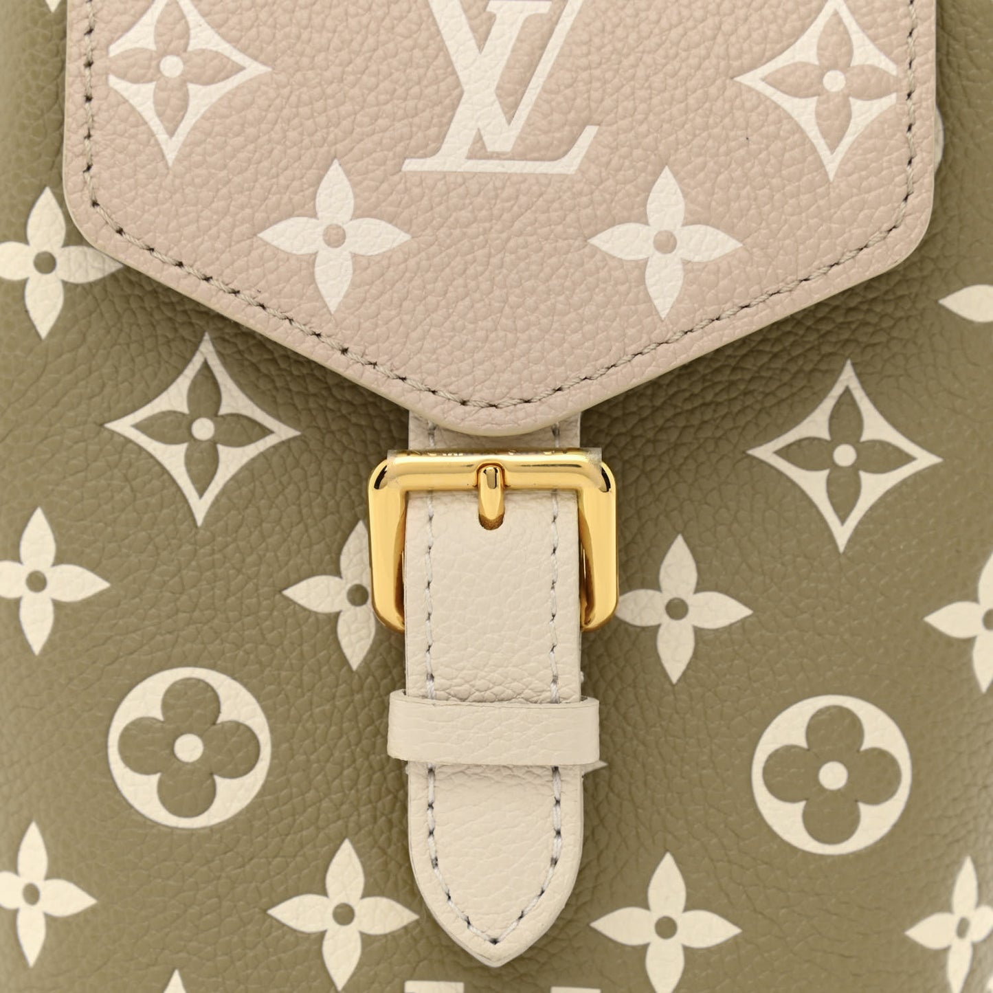 Empreinte Monogram Spring In The City Tiny Backpack Kaki Beige Cream