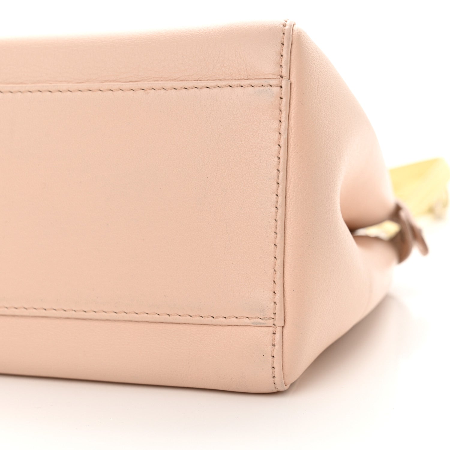 Fendi Nappa Colorblock Mini Peekaboo Iconic Satchel Plaster Banana Grigio Polvere 10 of 16