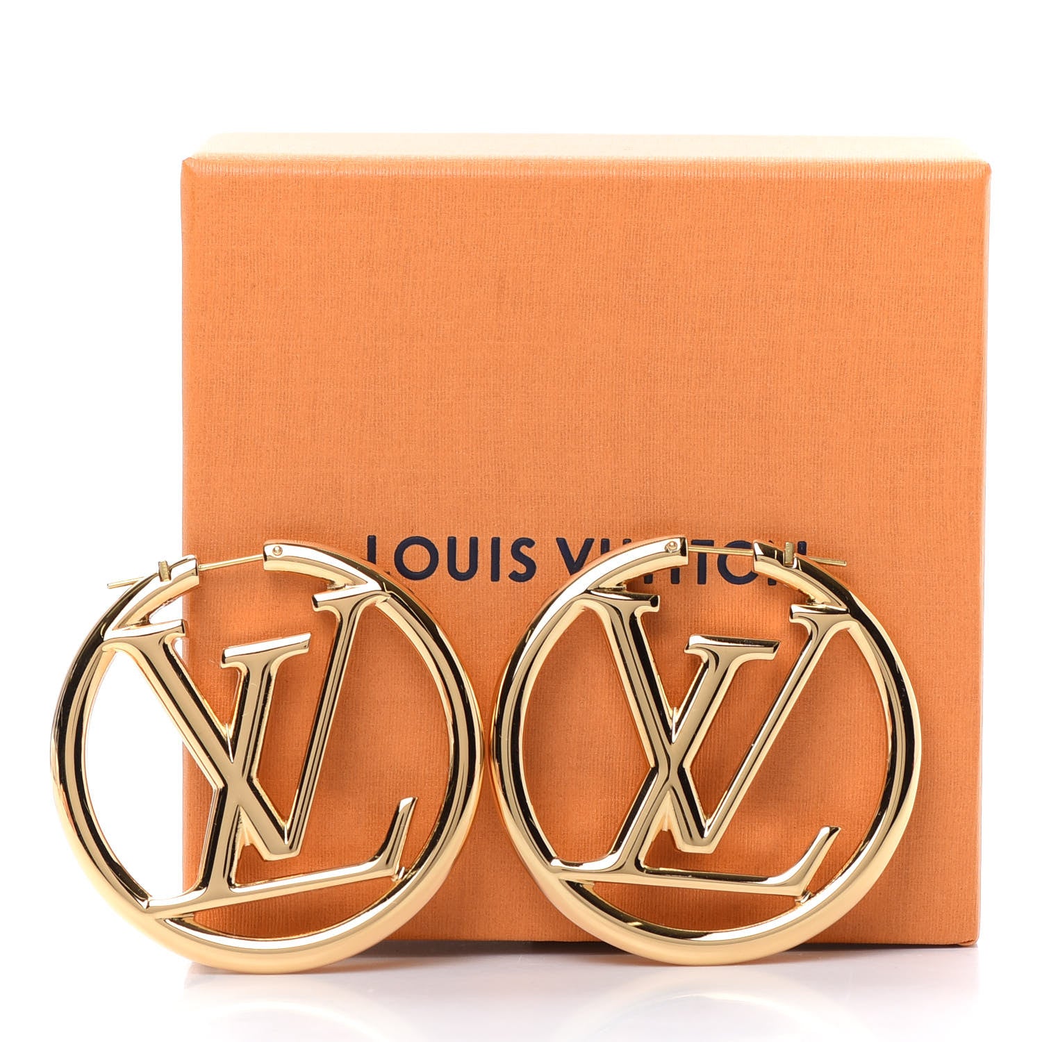 Louis Vuitton Metal Louise Hoop Earrings Gold 5 of 5