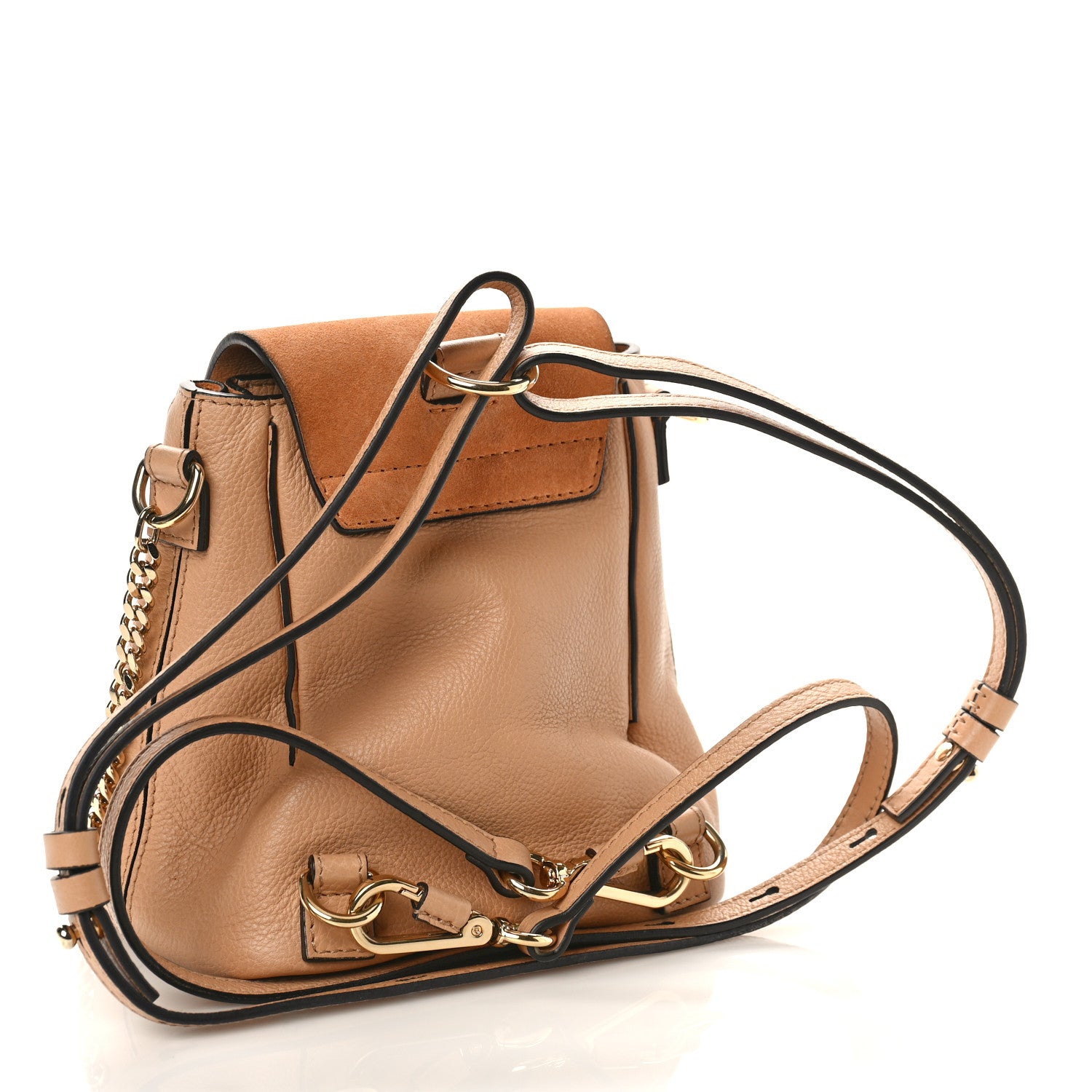 Chloe Suede Calfskin Mini Faye Backpack Blush Nude 3 of 8