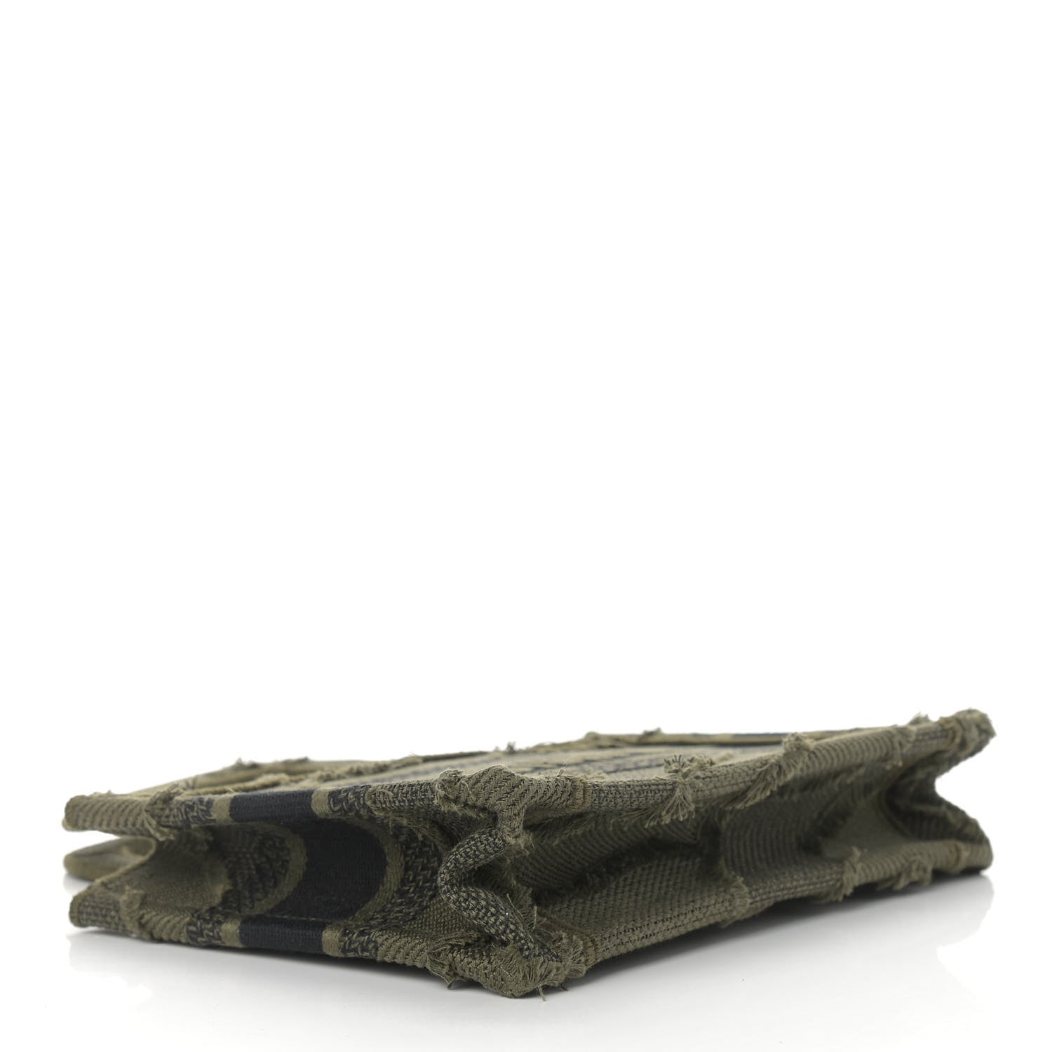 Christian Dior Canvas Embroidered Camouflage Mini Book Tote Green 4 of 9