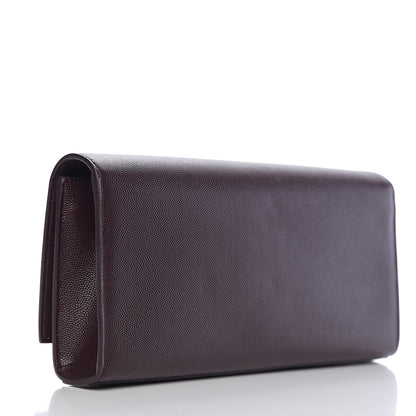 Saint Laurent Grain De Poudre Classic Monogram Cassandre Clutch Amaranto 2 of 7