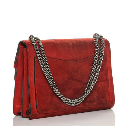 Gucci Suede Vitello Velvet Medium Dionysus Shoulder Bag Vulcanic Red 3 of 6