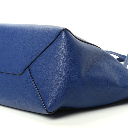 Celine Soft Grained Calfskin Small Belt Cabas Phantom Indigo 7 of 9