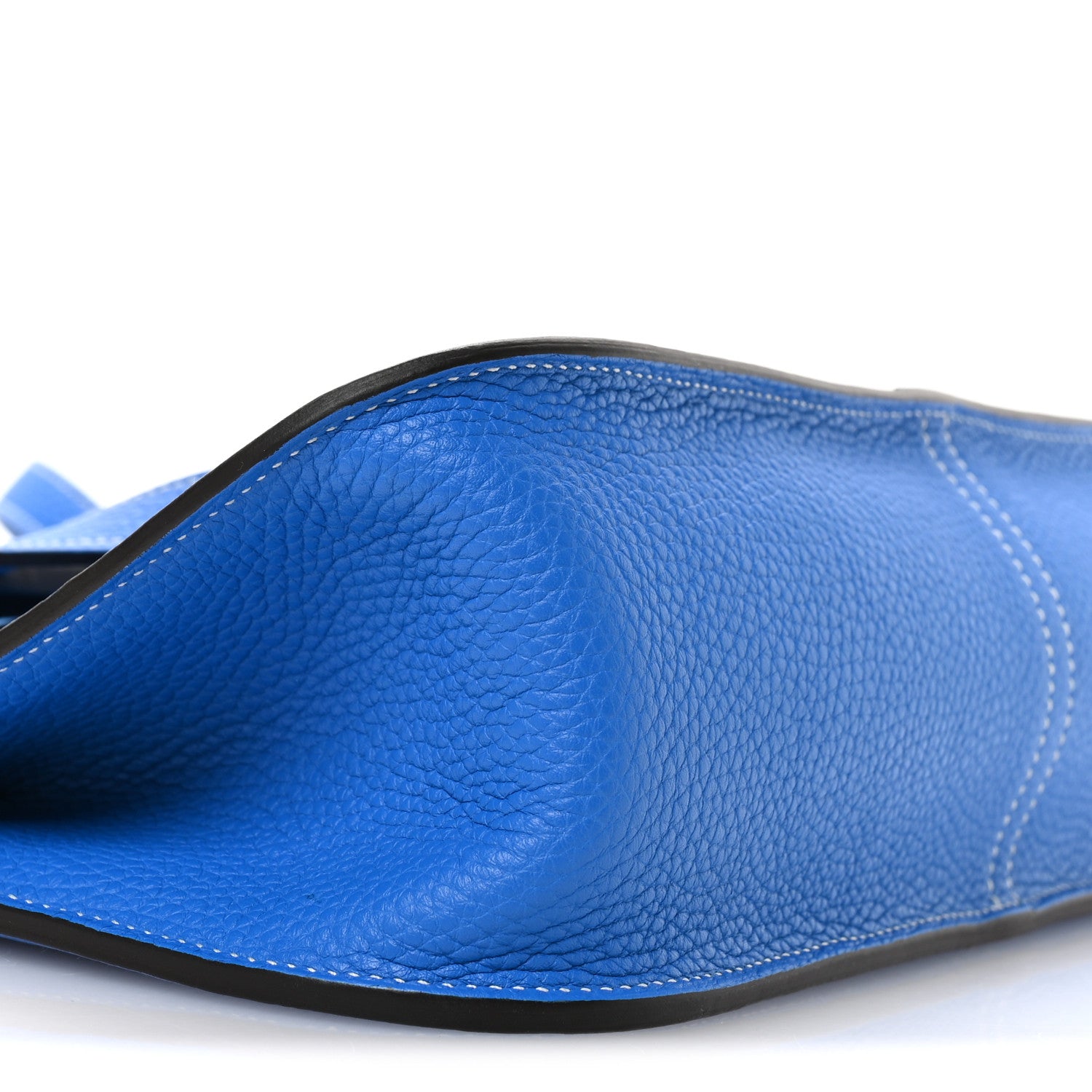 Hermes Taurillon Clemence Halzan 31 GM Bleu Zanzibar 9 of 11