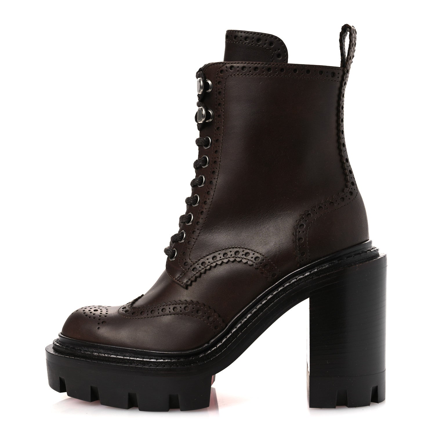 Christian Louboutin Waxed Calfskin Lace Up College 100 Boots 36 Cosme 1 of 12