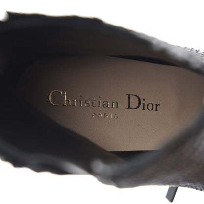 Christian Dior Lambskin Woven District Ankle Boots 38 Black 7 of 9