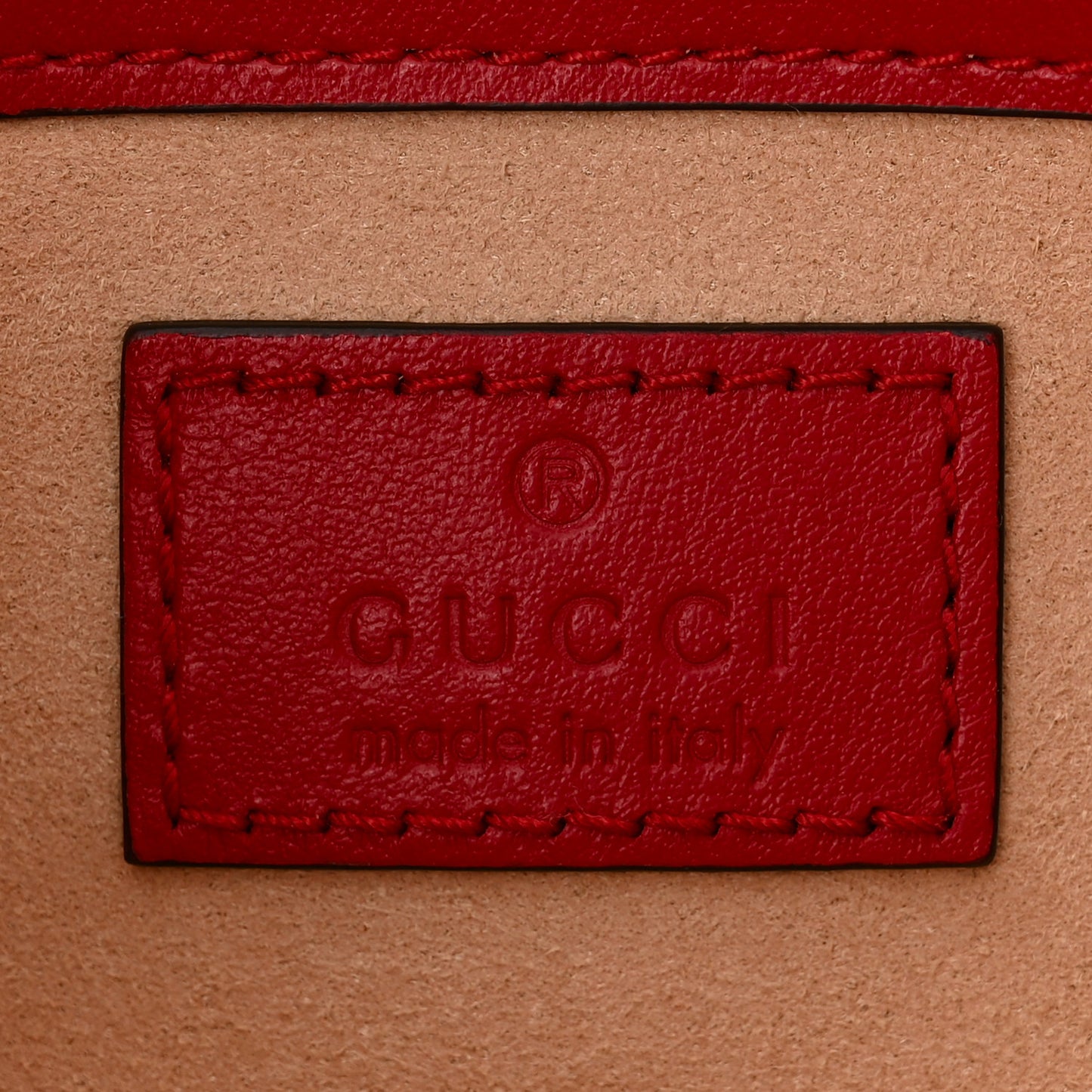 Calfskin Matelasse Super Mini GG Marmont Shoulder Bag Hibiscus Red