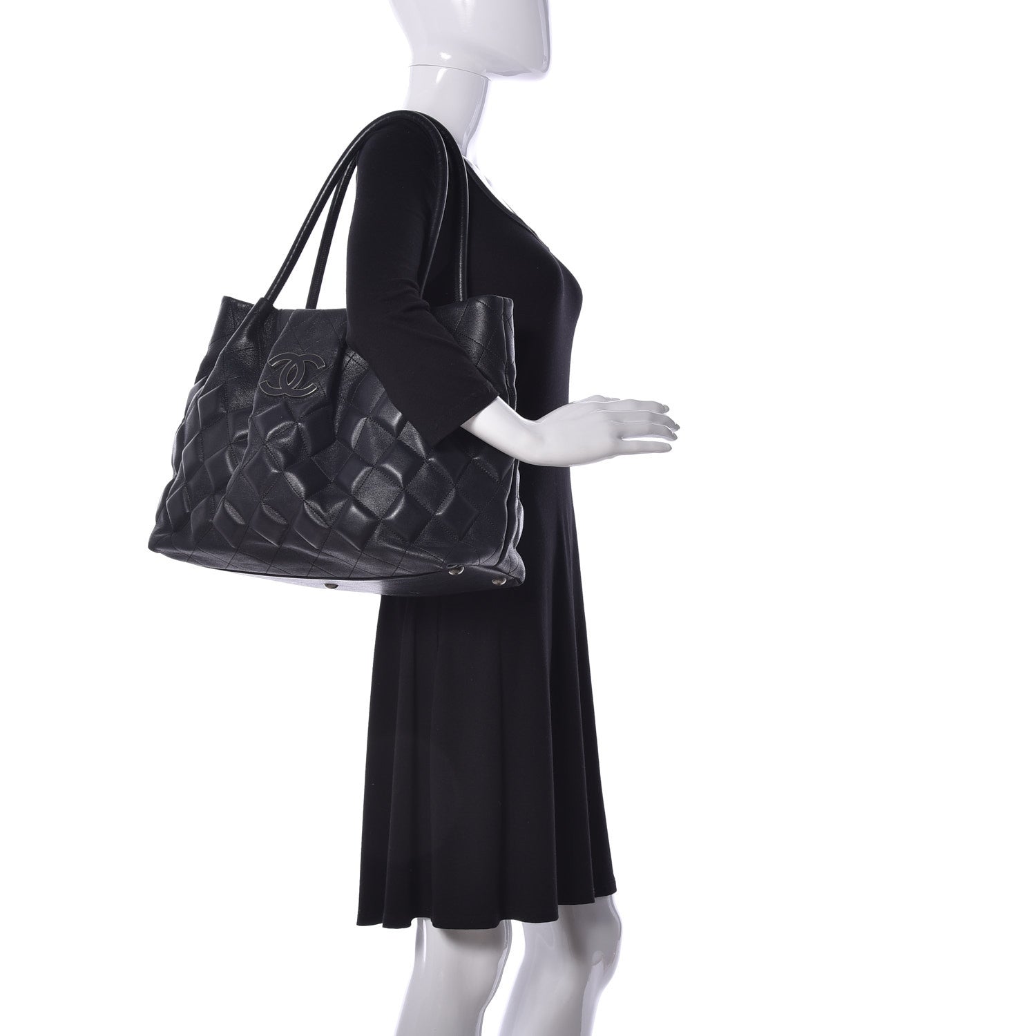 Chanel Calfskin Sloane Square Tote Black 2 of 9