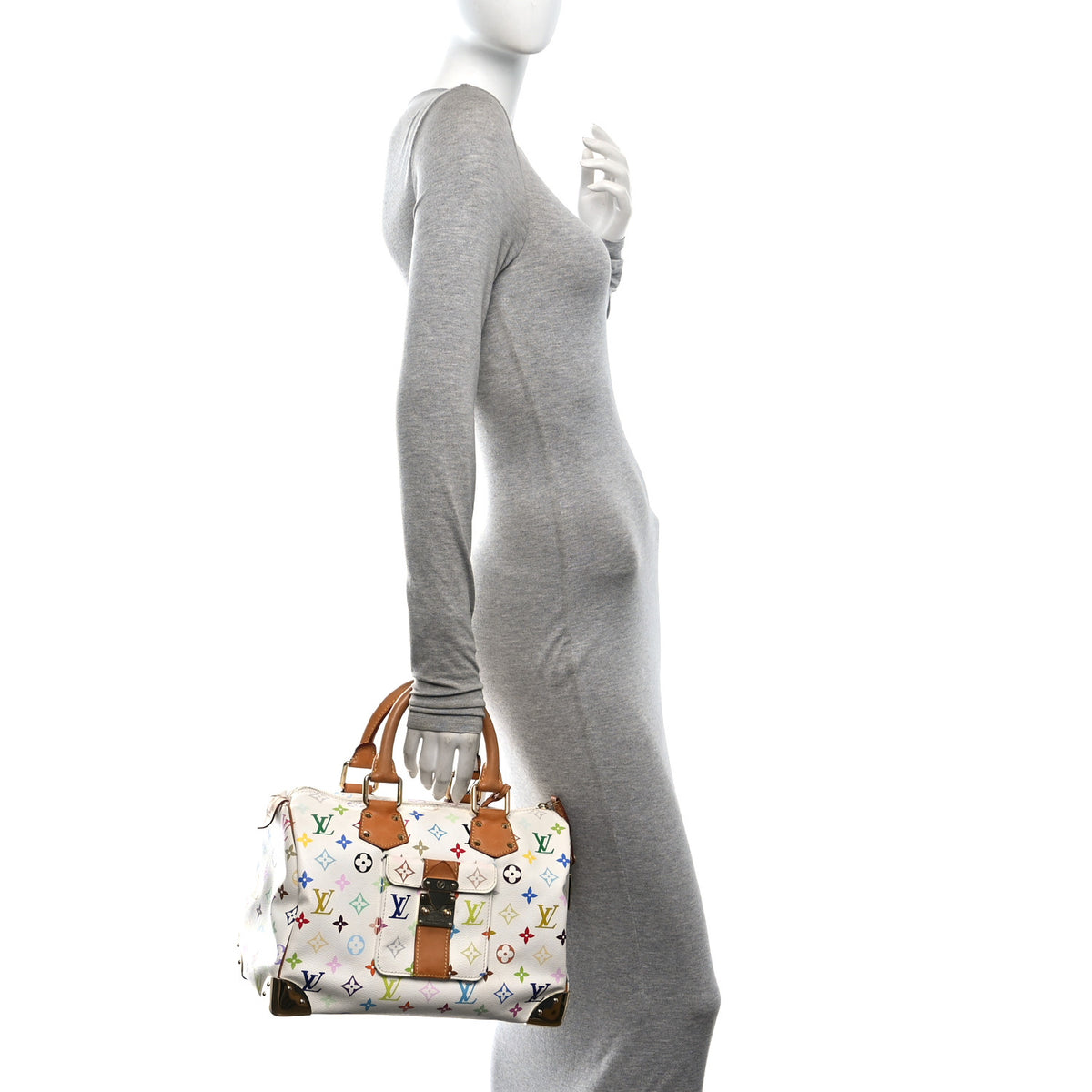 Monogram Multicolor Speedy 30 White