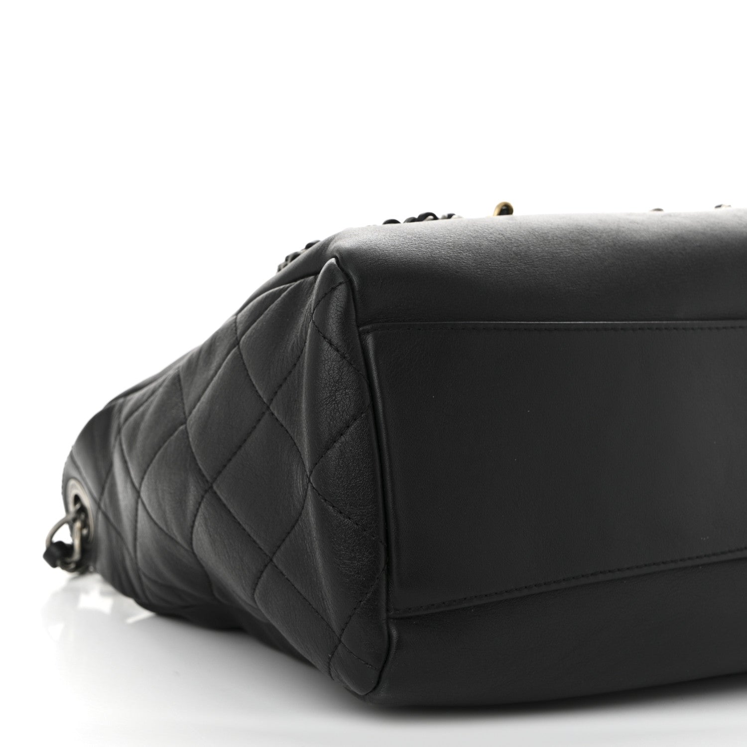 Chanel Calfskin Chain 20s Signature Hobo Black 9 of 10