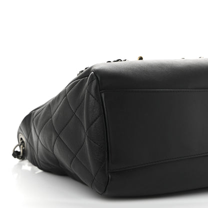 Chanel Calfskin Chain 20s Signature Hobo Black 9 of 10
