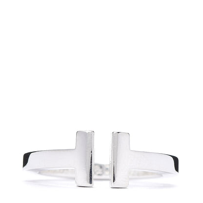 Tiffany Sterling Silver T Square Ring 53 6.5 1 of 4