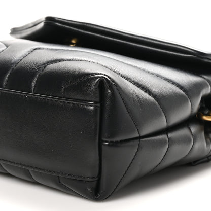 Saint Laurent Calfskin Y Quilted Monogram Toy Loulou Crossbody Bag Black 6 of 10