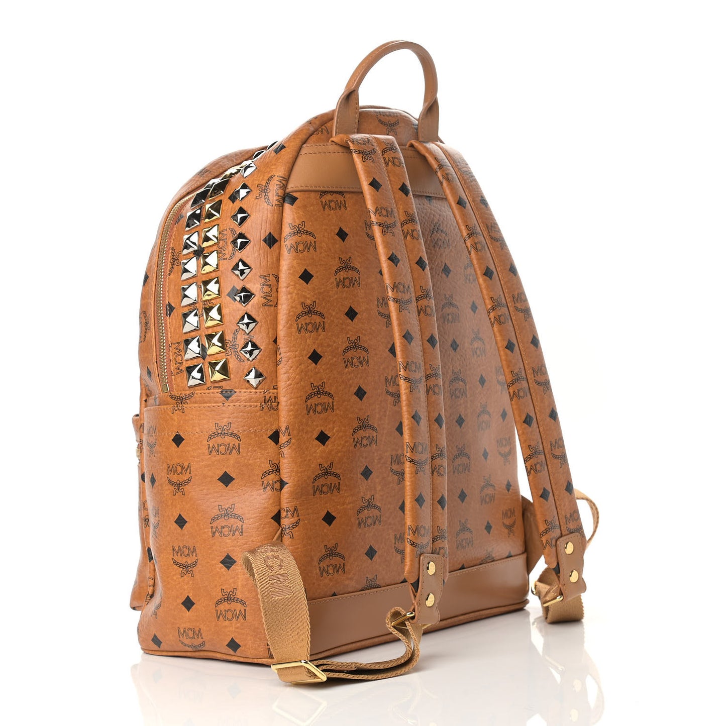 Visetos Crown Stud Medium Stark Backpack Cognac