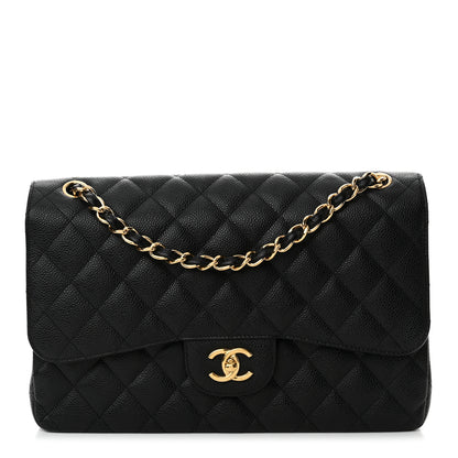 Chanel Caviar Quilted Jumbo Double Flap Black 1 of 11