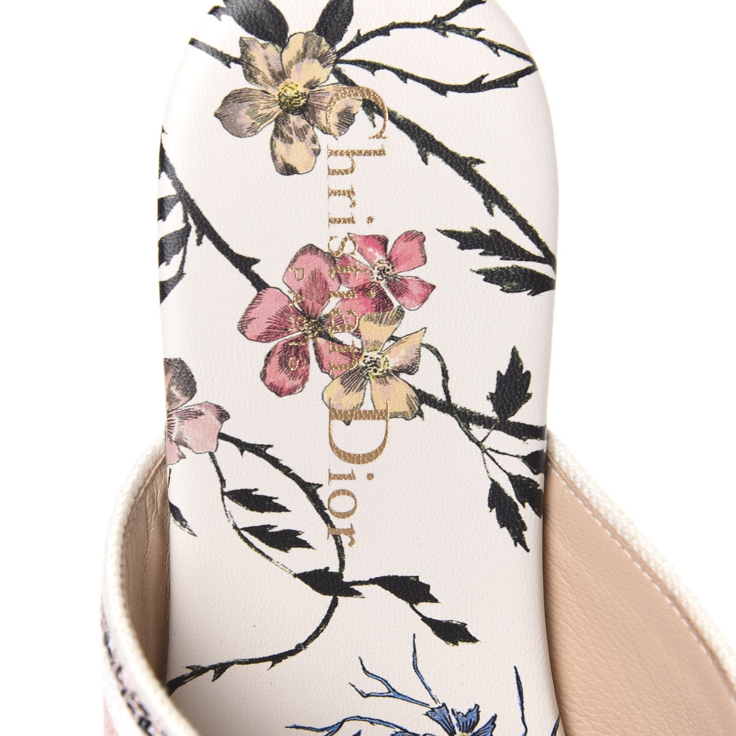 Canvas Rose Mutabilis Embroidered Dway Criss Cross Slide Sandals 37 Multicolor