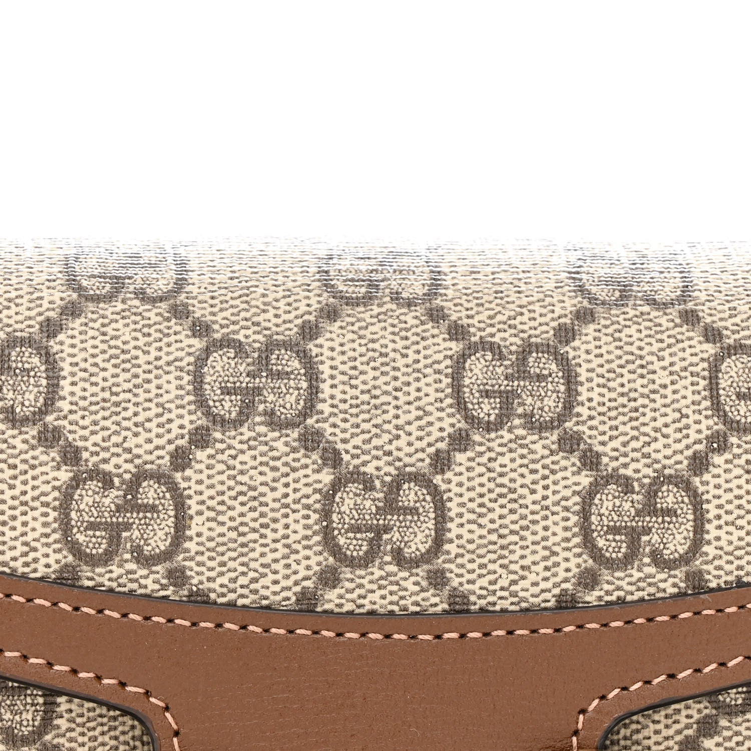Gucci GG Supreme Monogram Mini Horsebit 1955 Shoulder Bag Beige Brown Sugar 7 of 11
