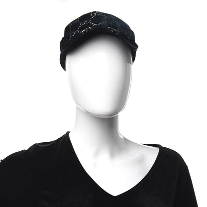 Gucci Velvet GG Monogram Baseball Hat L Blue 2 of 7