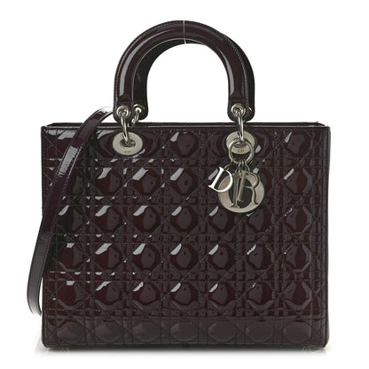 Christian Dior Patent Cannage Large Lady Dior Violet Purple 1 of 10