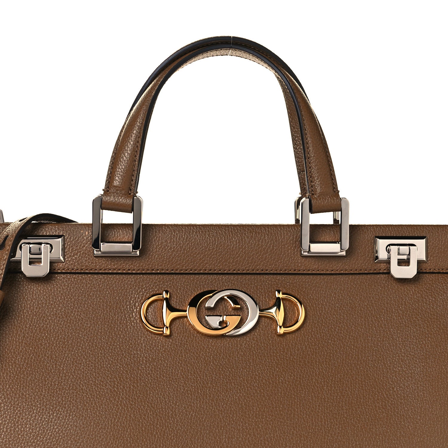 Gucci Grainy Calfskin Medium Zumi Top Handle Bag Friky Taupe 8 of 10