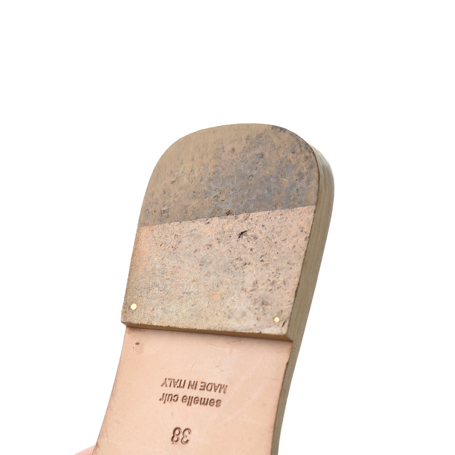 Hermes Box Calfskin Oran Sandals 38 Jaune Citron 9 of 19