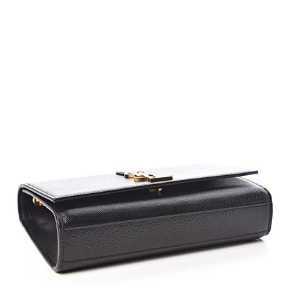 Saint Laurent Grain De Poudre Small Monogram Kate Satchel Black 4 of 10
