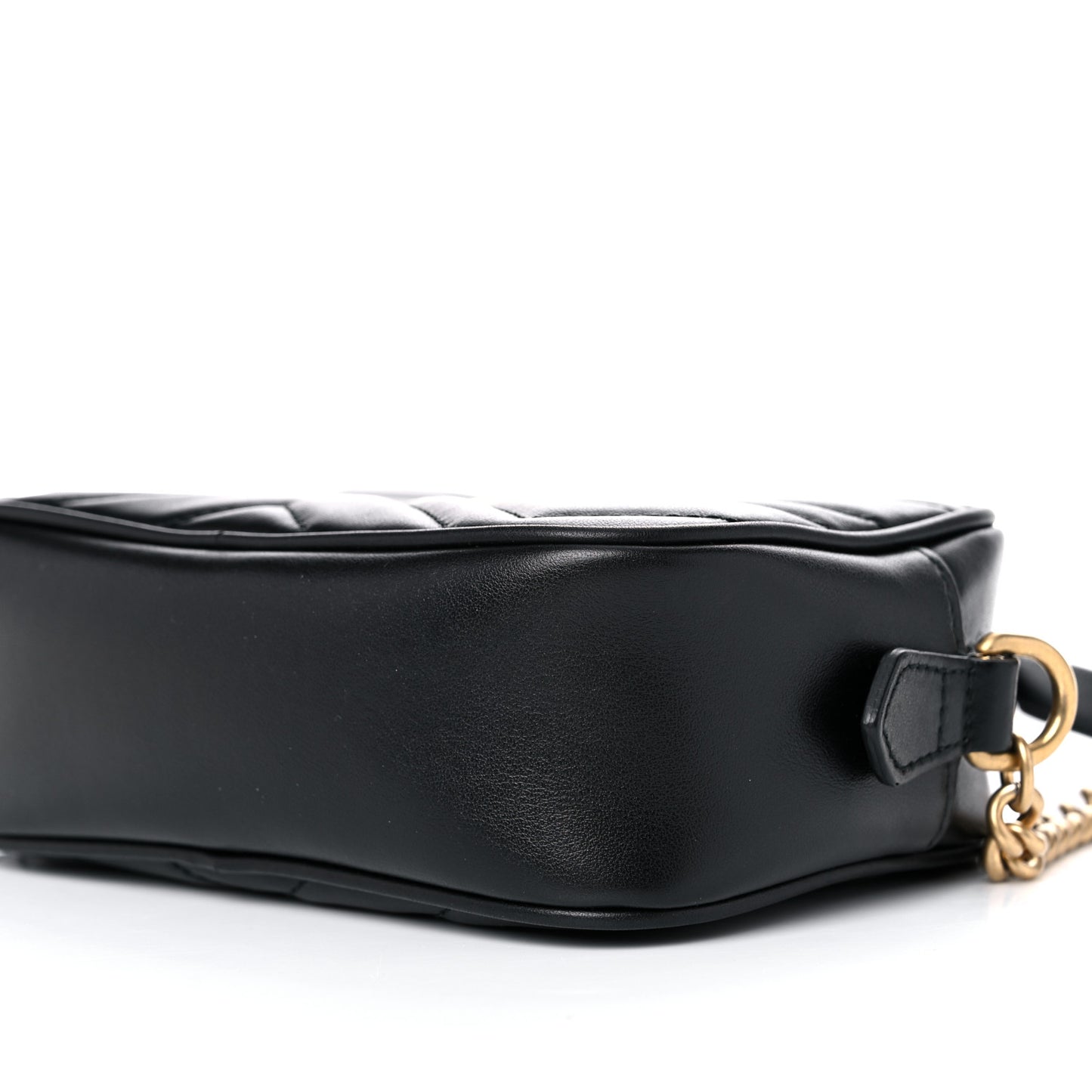 Calfskin Matelasse Mini GG Marmont Chain Shoulder Bag Black