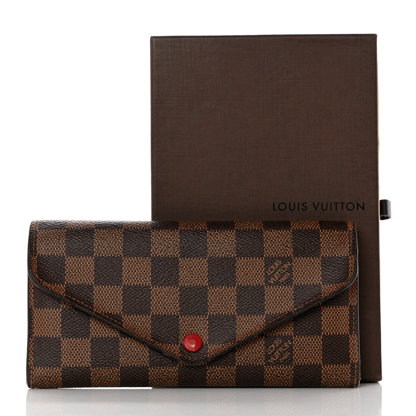 Damier Ebene Josephine Wallet Red