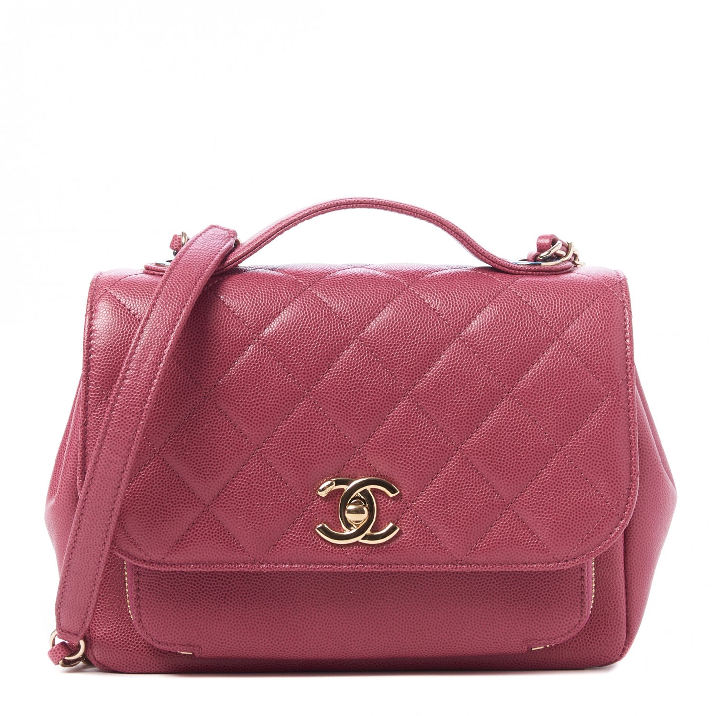 Caviar Quilted Medium Business Affinity Flap Pink