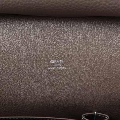 Hermes Taurillon Clemence Jypsiere 28 Etoupe 8 of 10