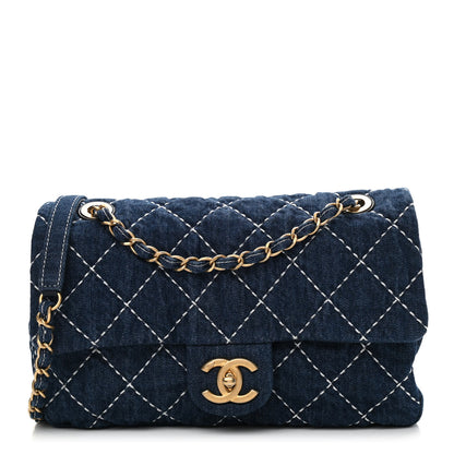 Chanel Denim Quilted Medium Denim Trip Single Flap Blue 1 of 9