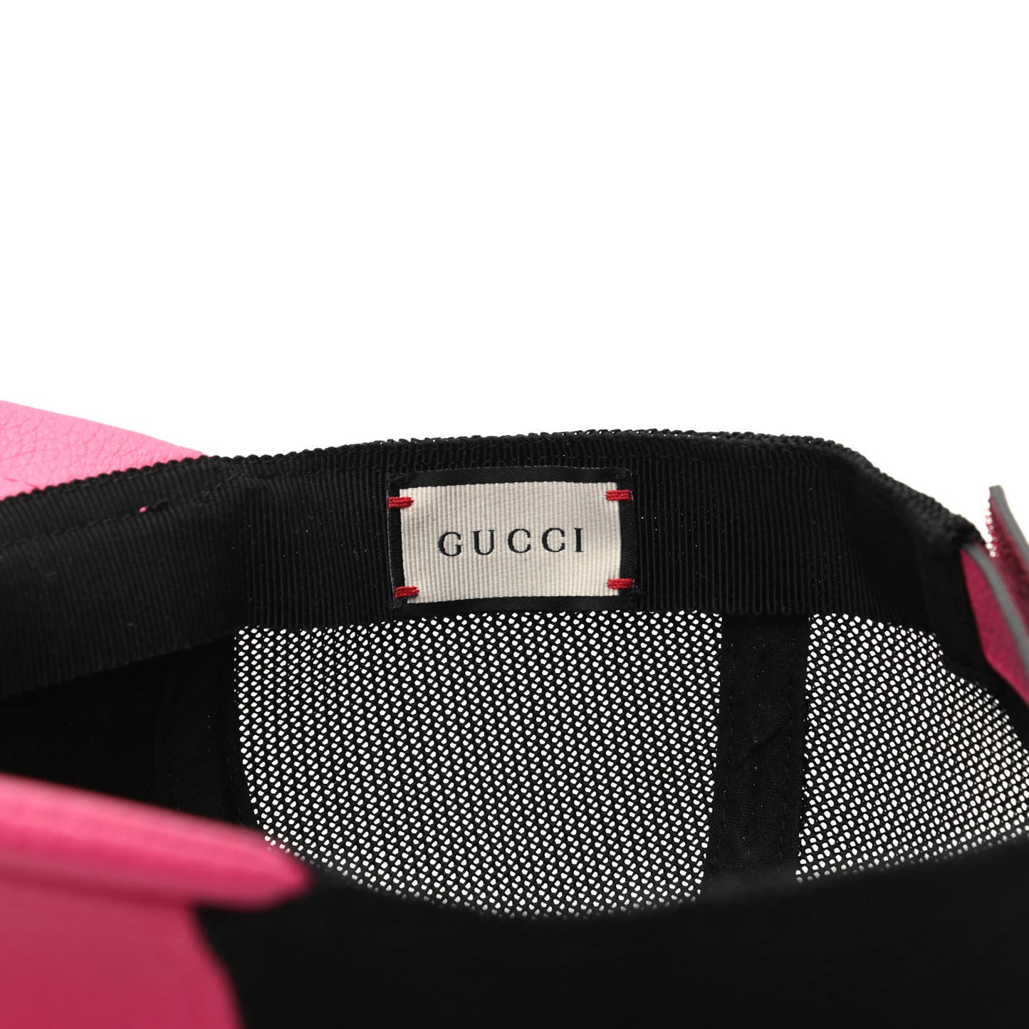 Cripto Calfskin Logo Baseball Hat M Fuxia Black