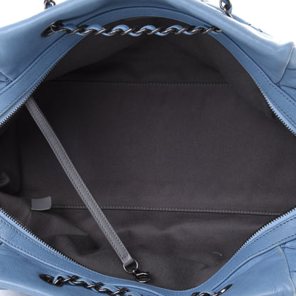 Chanel Calfskin Quilted Medium Stitch It Tote Blue 4 of 5