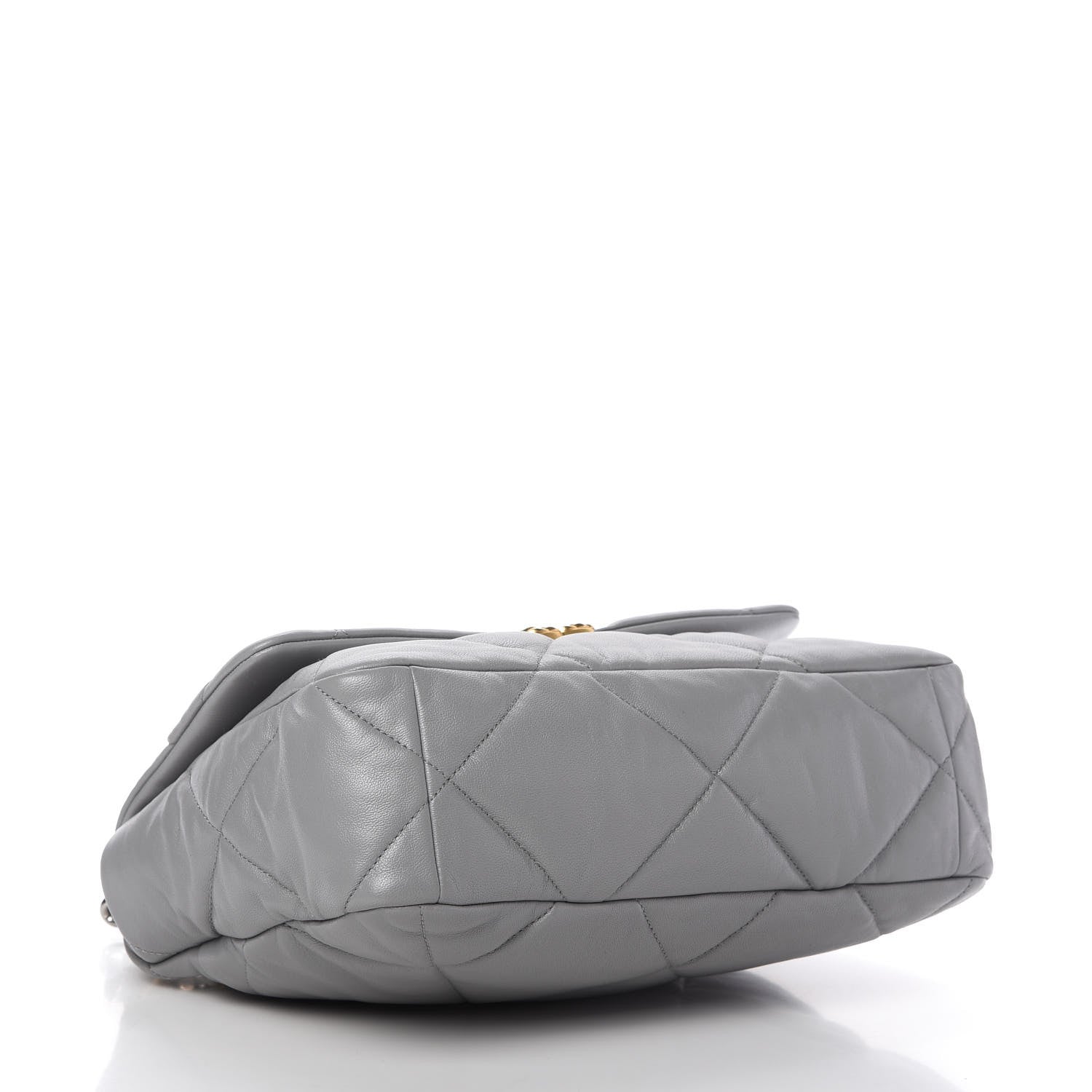 Chanel Goatskin Quilted Large Chanel 19 Flap Grey 4 of 11