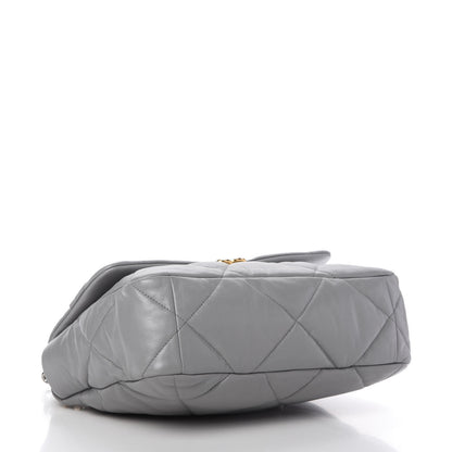 Chanel Goatskin Quilted Large Chanel 19 Flap Grey 4 of 11
