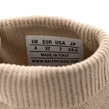 Balenciaga Technical 3D Recycled Knit Bi-Color Womens Speed 2.0 Transparent Sole Sneakers 37 Light Beige White 6 of 11