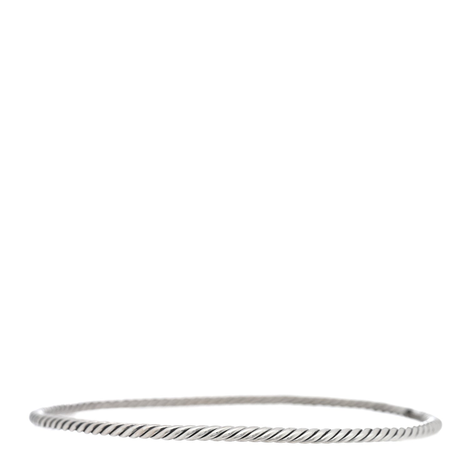 David Yurman Sterling Silver Blue Topaz Classics Cable Bangle Bracelet Set of 2 3 of 6