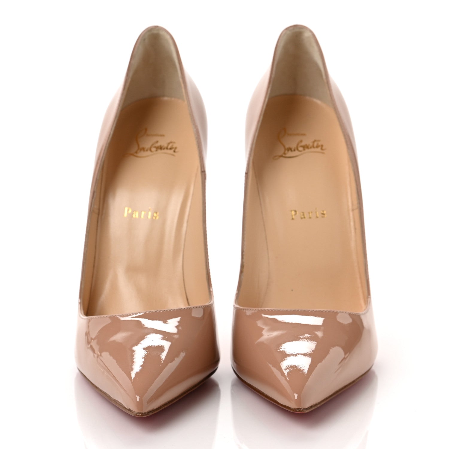 Christian Louboutin Patent So Kate 120 Pumps 40.5 Nude 2 of 8